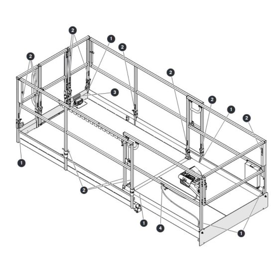 Labels - Railings for Skyjack SJ6832 (B200000001 - B200999999) RT Scissor Lift
