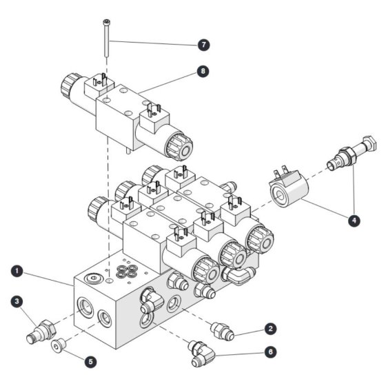 Outrigger Manifold for Skyjack SJ6832 (B200000001 - B200999999) RT Scissor Lift