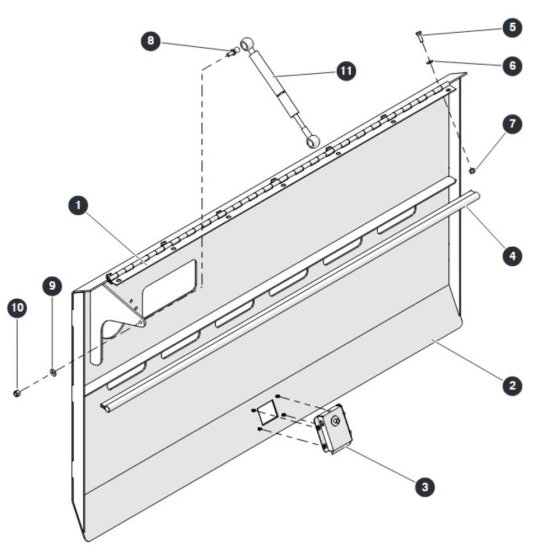 Electrical Cabinet Door for Skyjack SJ6832 RTE (B201000001 - B201999999) RT Scissor Lift