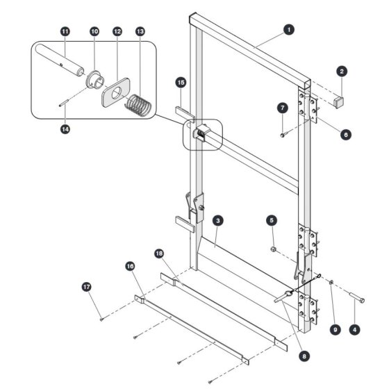 Full Gate for Skyjack SJ6832 RTE (B201000001 - B201999999) RT Scissor Lift
