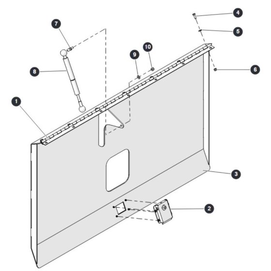 Hydraulic Cabinet Door for Skyjack SJ6832 RTE (B201000001 - B201999999) RT Scissor Lift