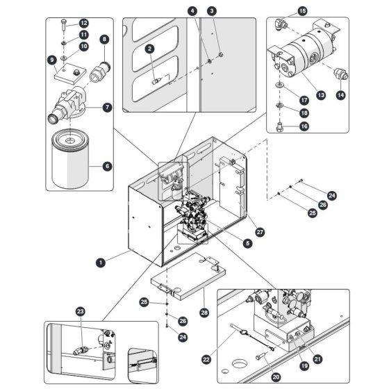 Hydraulic Cabinet for Skyjack SJ6832 RTE (B201000001 - B201999999) RT Scissor Lift