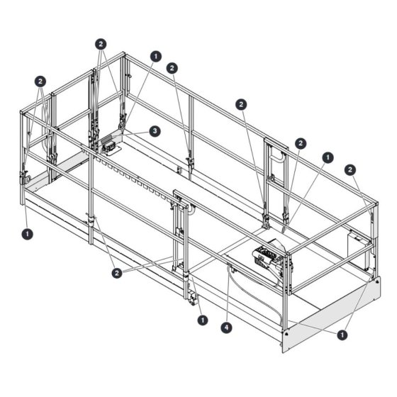 Labels - Railings for Skyjack SJ6832 RTE (B201000001 - B201999999) RT Scissor Lift