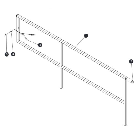 Left Platform Railing for Skyjack SJ6832 RTE (B201000001 - B201999999) RT Scissor Lift