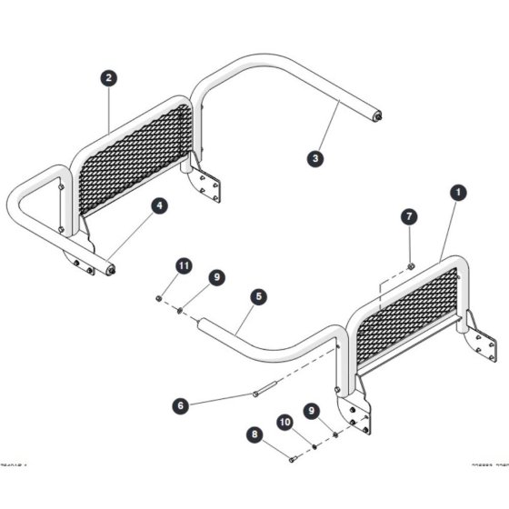 Scissor Guards - CE for Skyjack SJ6832 RTE (B201000001 - B201999999) RT Scissor Lift