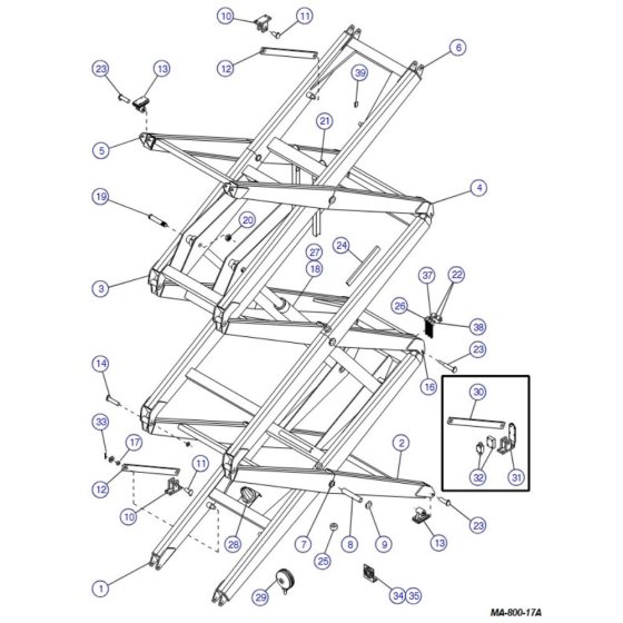 Scissor Arm (31ﾒ Models) for Skyjack SJ8831 RT Scissor Lift