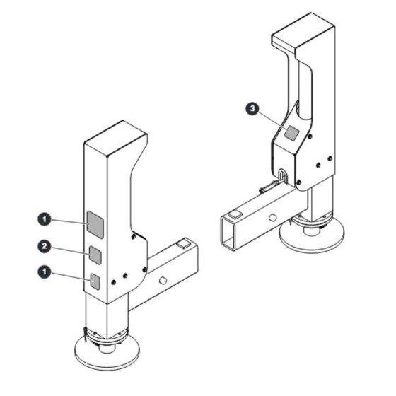 Labels - Outriggers for Skyjack SJ9233 RT Scissor Lift