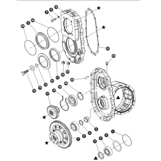 Gear Box - Rear Axle for Skyjack SJ9243 RT Scissor Lift