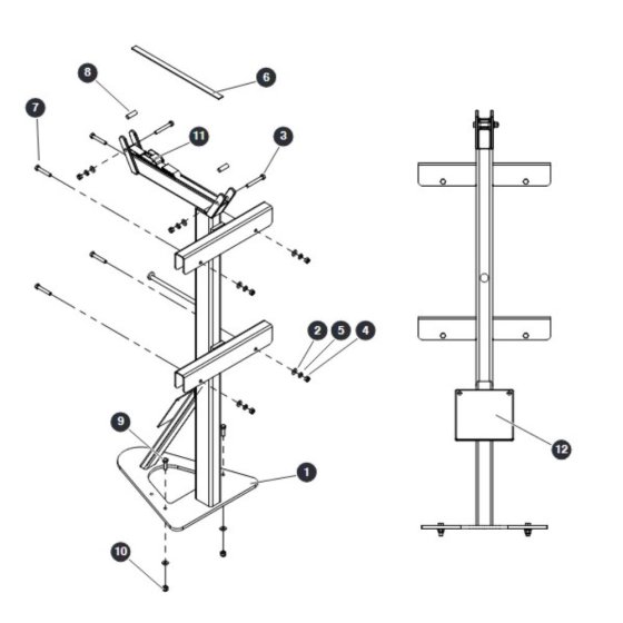 Heavy Duty Pipe Rack for Skyjack SJ9243 RT Scissor Lift