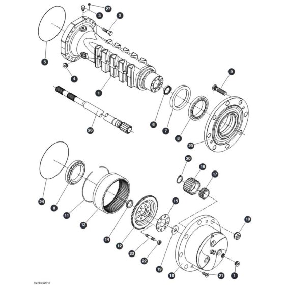 Hub Reduction - Rear Axle for Skyjack SJ9243 RT Scissor Lift