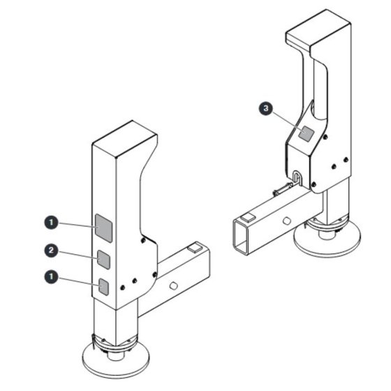 Labels - Outriggers for Skyjack SJ9243 RT Scissor Lift