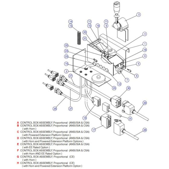 Operators Control Box for Skyjack SJIII 4632 DC Scissor Lift