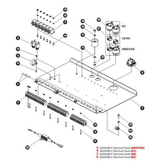 Electrical Panel (S/N 70201095 & Below) Assembly for Skyjack SJIII 4740 DC Scissor Lift