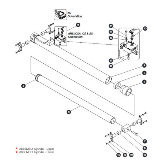 Lift Cylinders for Skyjack SJIII 4740 DC Scissor Lift
