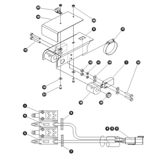 Limit Switch (S/N 70201096 & Above) Assembly for Skyjack SJIII 4740 DC Scissor Lift