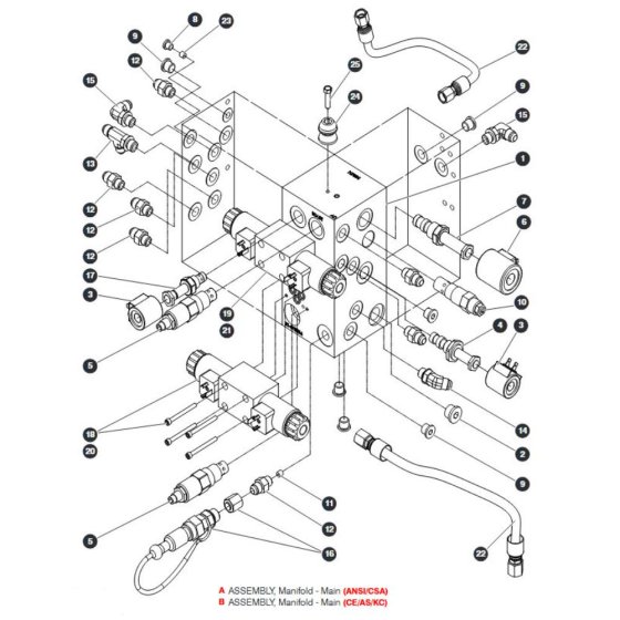 Main Manifold Assembly for Skyjack SJIII 4740 DC Scissor Lift