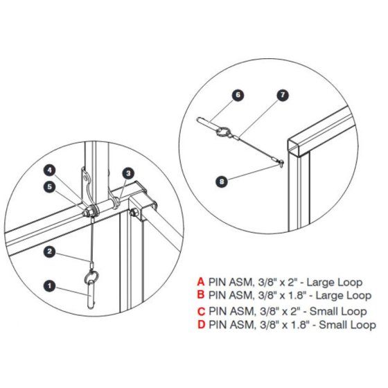 Quick Release Pin Assembly for Skyjack SJIII 4740 DC Scissor Lift