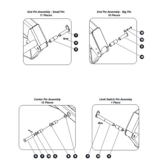 Scissor Connecting Hardware for Skyjack SJIII 4740 DC Scissor Lift