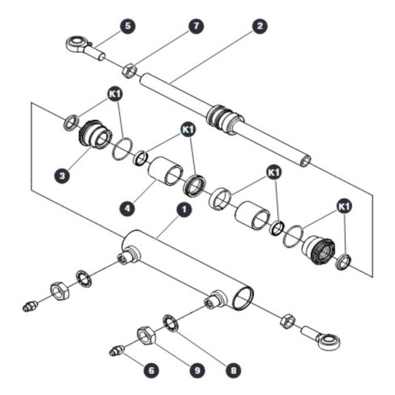 Steer Cylinder Assembly for Skyjack SJIII 4740 DC Scissor Lift