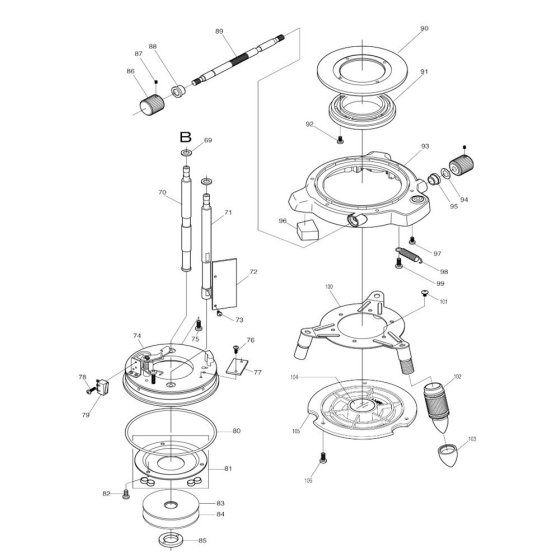 Lower Body Assembly for Makita