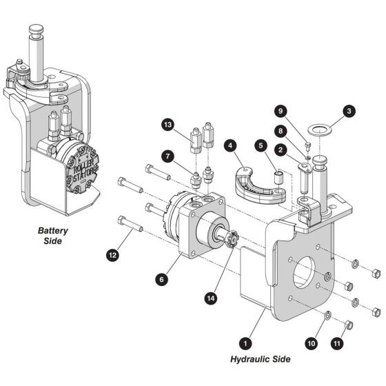 Wheel Motor Assembly for Skyjack SJ3215 DC Scissor Lift