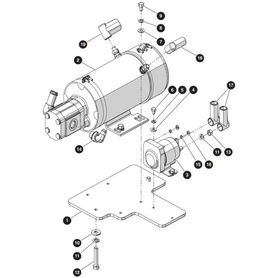 Pump, Motor Assembly for Skyjack SJ3219 DC Scissor Lift