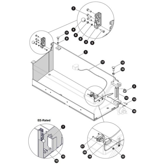 Battery Tray Assembly for Skyjack SJ3219 DC Scissor Lift
