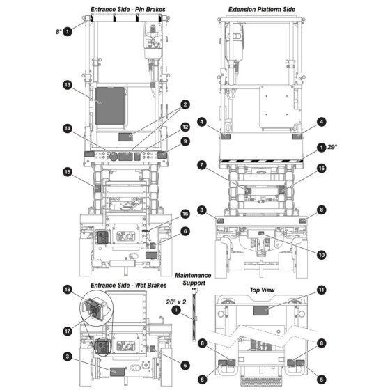 Decals -2 for Skyjack SJ3219 DC Scissor Lift