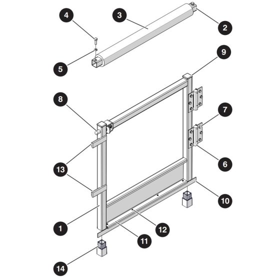 Gate (Solid) Assembly for Skyjack SJ3219 DC Scissor Lift