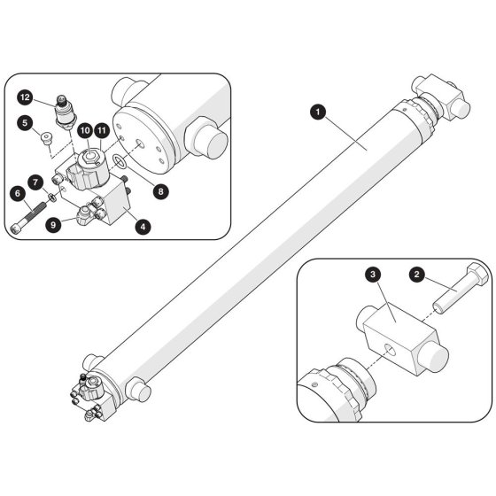 Lift Cylinder Assembly for Skyjack SJ3219 E DC Scissor Lift