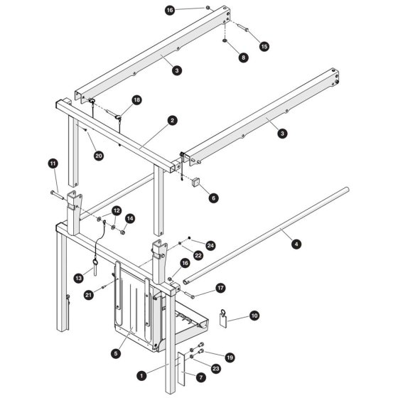 Extension Platform Hinged Railing Assembly for Skyjack SJ3219 E DC Scissor Lift