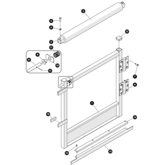 Half Gate Solid Assembly for Skyjack SJ3219 E DC Scissor Lift
