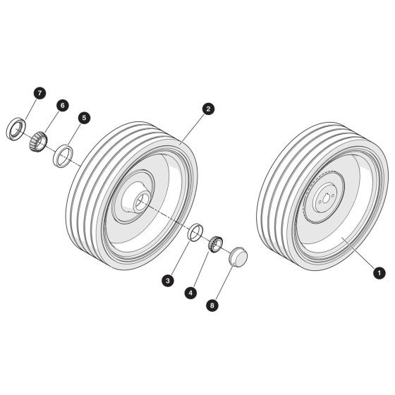 Wheel Assembly for Skyjack SJ3226 E DC Scissor Lift
