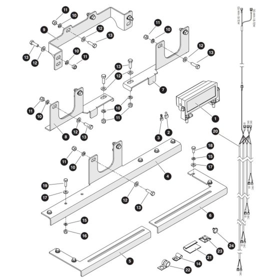 Perimeter Light Assembly for Skyjack SJ3226 E DC Scissor Lift