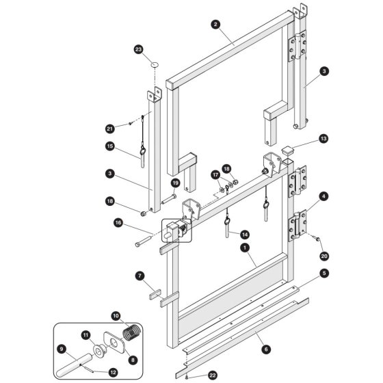 Full Gate Assembly for Skyjack SJ3226 E DC Scissor Lift