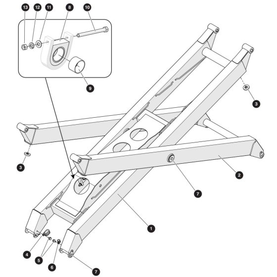 Scissor Arm (Level 2) Assembly for Skyjack SJ3226 E DC Scissor Lift