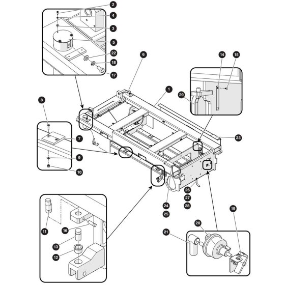 Base Assembly for Skyjack SJ5545 E DC Scissor Lift