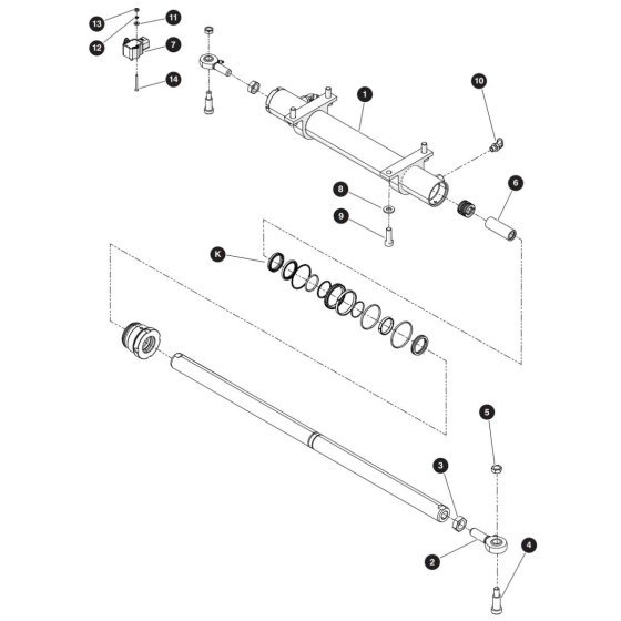 Steering Cylinder Assembly for Skyjack SJ5545 E DC Scissor Lift