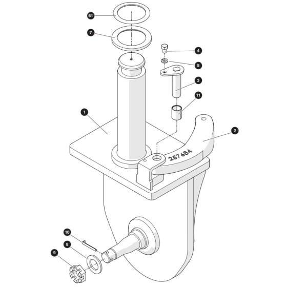 Wheel Mount Assembly for Skyjack SJ5545 E DC Scissor Lift