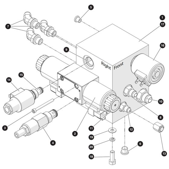 Main Manifold Assembly for Skyjack SJ5545 E DC Scissor Lift