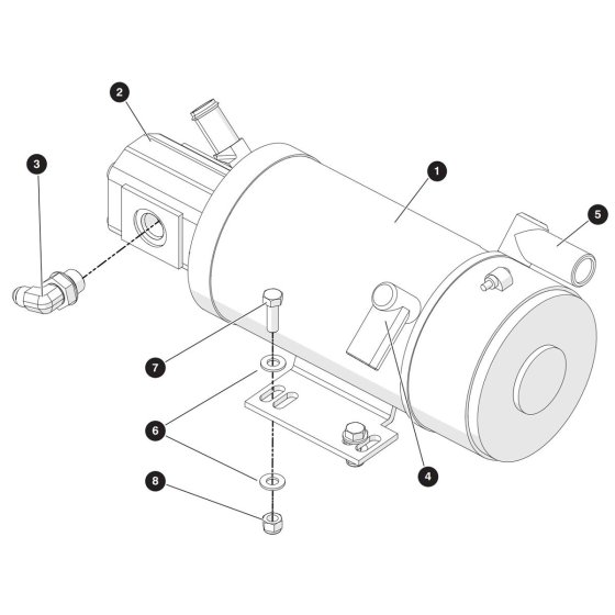 Pump Motor Assembly for Skyjack SJ5545 E DC Scissor Lift