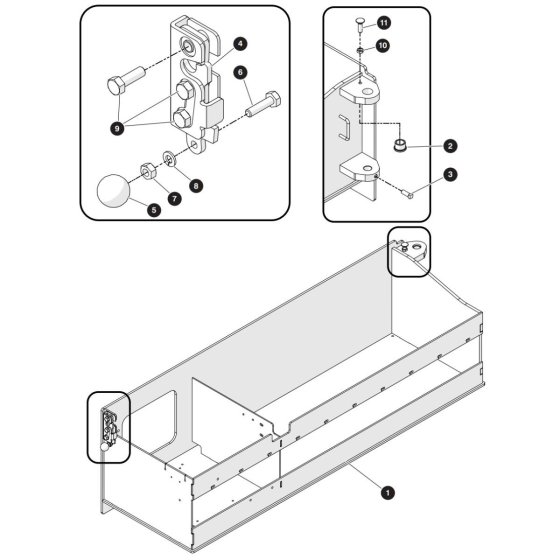 Battery Tray Assembly for Skyjack SJ5545 E DC Scissor Lift