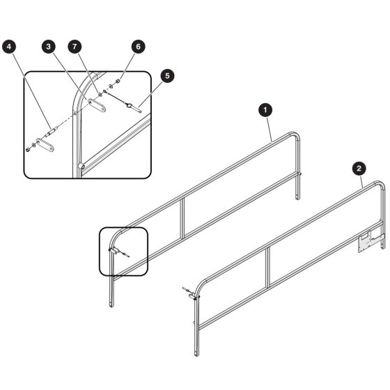 Main Platform Railing Assembly for Skyjack SJ5545 E DC Scissor Lift