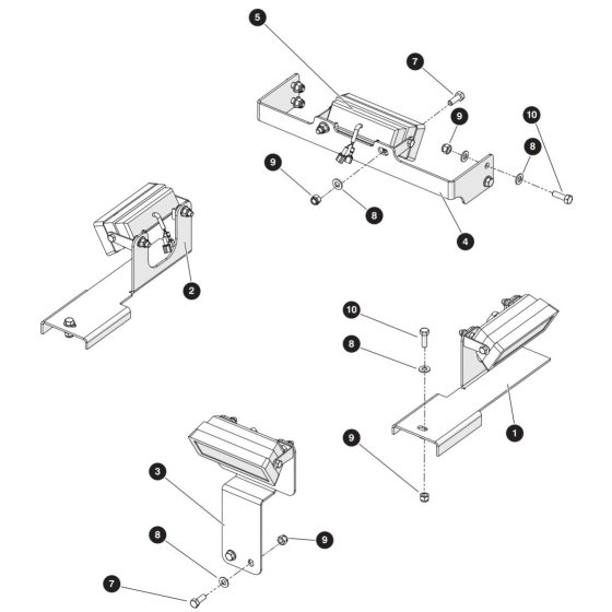 Perimeter Light Assembly for Skyjack SJ5545 E DC Scissor Lift
