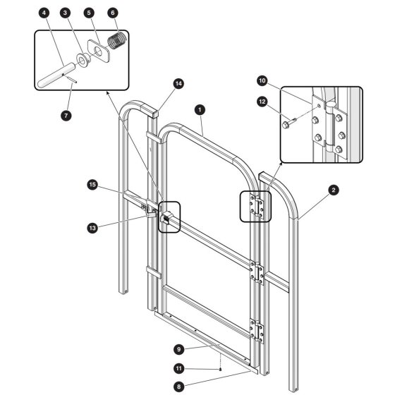 Full Gate Assembly for Skyjack SJ5545 E DC Scissor Lift
