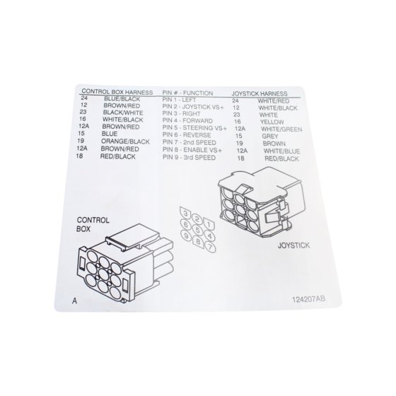 Joystick Connector Decal for Skyjack - OEM No. 124207A
