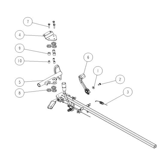Handle Assembly -4 for OREC SP1000 Mower
