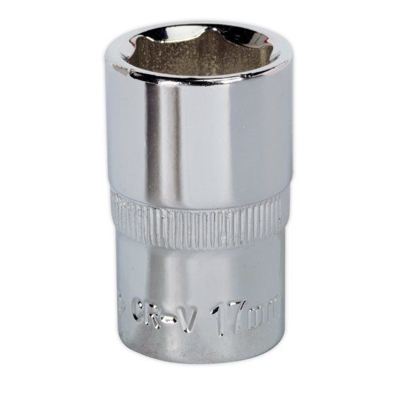 WallDrive Socket 17mm 1/2"Sq Drive Fully Polished Sealey Part No. SP1217