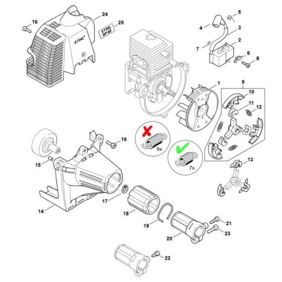 Clutch Assembly for Stihl SP 85