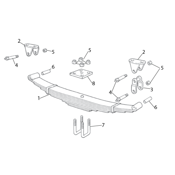 Indespension Leaf Spring Parts